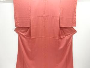 未使用品　紗綾形模様織出し一ツ紋色無地着物